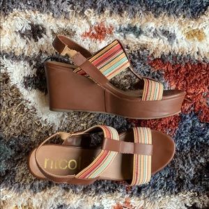 Nicole Wedge Sandals